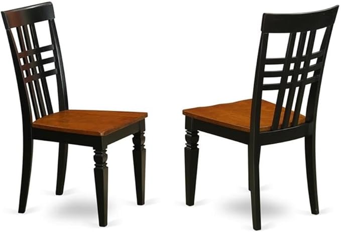 East West Furniture QULG5-BCH-W 5 Piece Kitchen Table Set for 4 Includes a Rectangle Dining Room Table with Butterfly Leaf and 4 Solid Wood Seat Chairs, 40x78 Inch, Black & Cherry