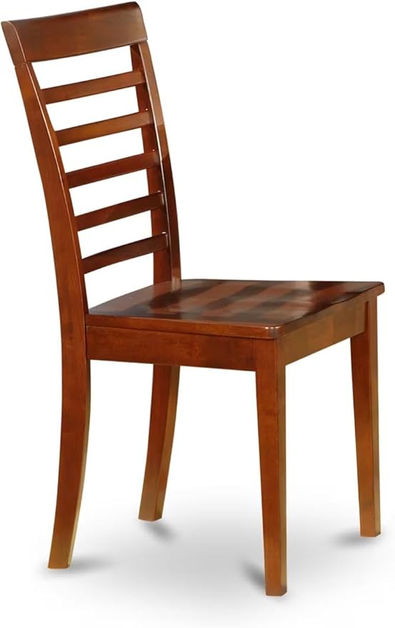 East West Furniture DOML5-MAH-W 5 Piece Dinette Set for 4 Includes a Rectangle Dining Room Table with Butterfly Leaf and 4 Dining Chairs, 42x78 Inch, Mahogany