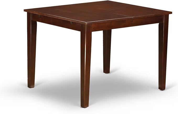 East West Furniture NOML5-MAH-W 5 Piece Dining Set Includes a Rectangle Dining Room Table with Butterfly Leaf and 4 Wood Seat Chairs, 32x54 Inch, Mahogany
