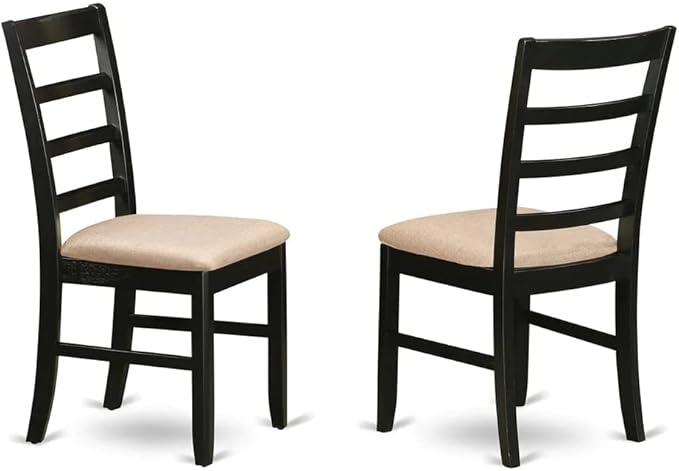 East West Furniture PLPF9-BCH-C 9 Piece Kitchen Table & Chairs Set Includes an Oval Dining Room Table with Butterfly Leaf and 8 Linen Fabric Upholstered Chairs, 42x78 Inch, Black & Cherry