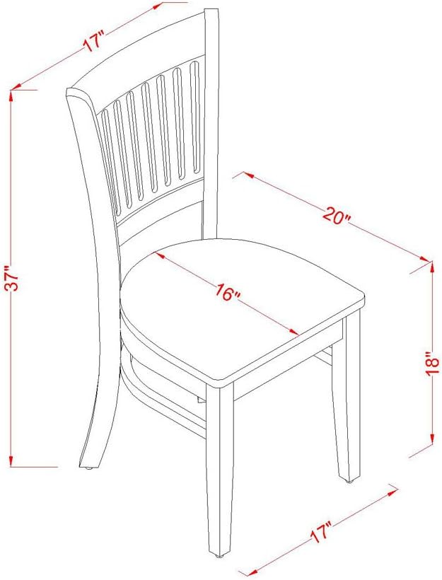 East West Furniture LGVA5-LWH-W 5 Piece Dining Set Includes a Rectangle Dining Room Table with Butterfly Leaf and 4 Kitchen Chairs, 42x84 Inch, Linen White