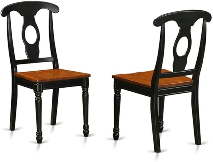 East West Furniture DOKE7-BCH-W 7 Piece Modern Dining Table Set Consist of a Rectangle Wooden Table with Butterfly Leaf and 6 Dining Room Chairs, 42x78 Inch, Black & Cherry