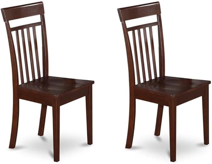 East West Furniture DOCA9-MAH-W 9 Piece Modern Dining Table Set Includes a Rectangle Wooden Table with Butterfly Leaf and 8 Dining Room Chairs, 42x78 Inch, Mahogany