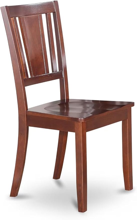 East West Furniture HBDU3-MAH-W 3 Piece Dining Room Table Set Contains a Round Kitchen Table with Pedestal and 2 Dining Chairs, 42x42 Inch, Mahogany