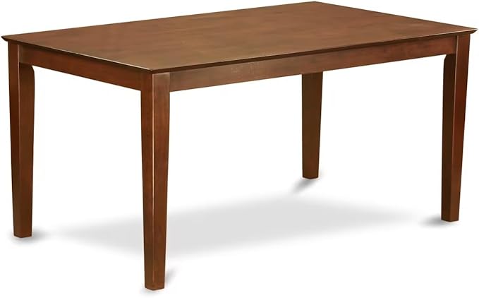 East West Furniture CAML5-MAH-LC 5 Piece Dining Set Includes a Rectangle Dinner Table and 4 Faux Leather Kitchen Dining Chairs, 36x60 Inch, Mahogany
