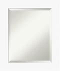 Amanti Art White Bathroom Mirror for Over Sink, 26x22 Basic White Rectangle Vanity Mirror, Small Casual Wood Frame, Hangs Horizonally and Vertically, Bathroom Wall Decor, Beveled Edge from WI, USA