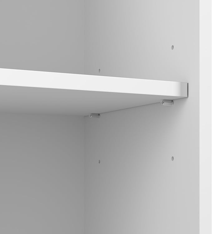 Bush Furniture Essence 4 Shelf Bookcase in White | Organizers and Shelves for Home Office Workspace, Living Room, Entryway, Bedroom, and Mudroom
