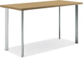 HON Coze Home Office Desks, Sturdy Table Computer Desk, 48", Natural Recon Top, Silver Base