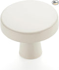 Ravinte 25 Pack Drawer Pulls 1-1/4 Inch Kitchen Cabinet Knobs Solid Round Dresser Drawer Knobs White Dresser Knobs Simple Cabinet Hardware for Cupboard