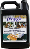 EcoDecors Loveable Teak Oil – 1 Gallon, Indoor and Outdoor Wood Protector, Marine-Grade, Plant-Based Formula, Deep-Penetrating Teak Treatment for Patio, Garden, Shower & Boat Wood Furniture