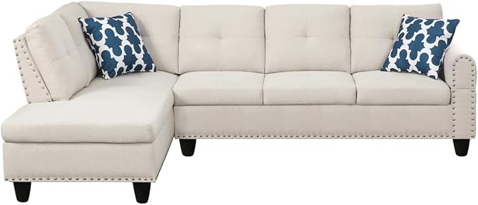 Evan Sectional Sofa for Living Room, Apartment, Bedroom, Office