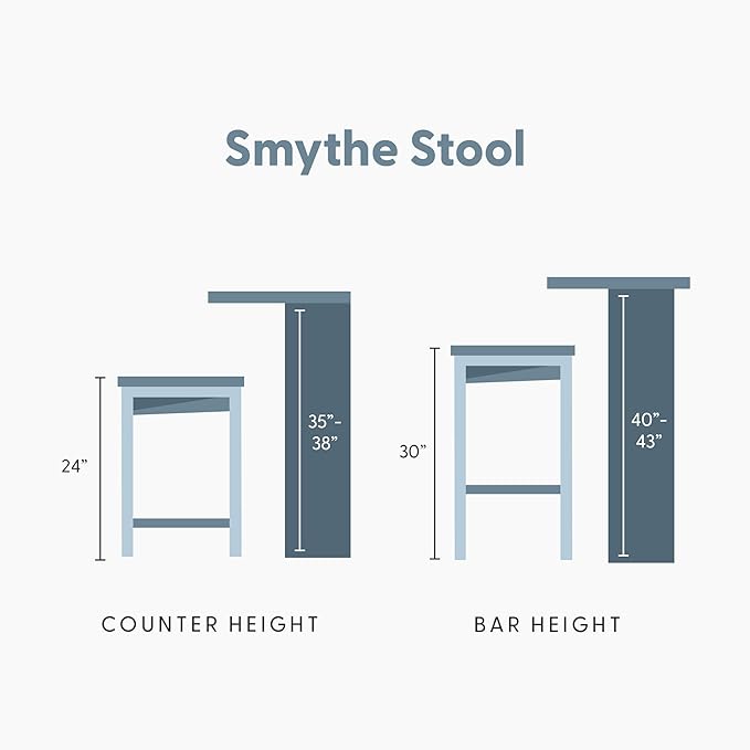 Plank+Beam Smythe Bar Stool, 30", Set of 4, Sturdy Wood Modern Kitchen Bar Height Stool, Saddle Seat Backless Bar Chair, Metal Footrest, Walnut