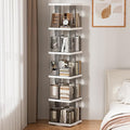 Rotating Bookshelf Tower, 360-Degree Rotating Bookshelves, Small Space Spinning Bookshelf, Revolving Bookcase Suitable for Bedrooms, Living Rooms, Studies and Offices (Grey,5Tier)