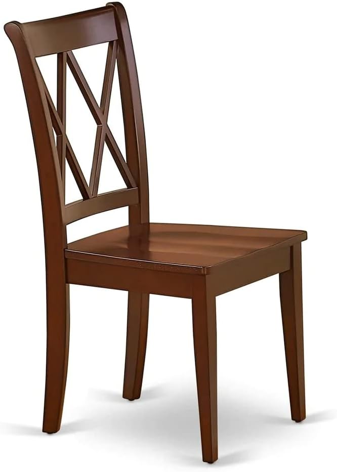East West Furniture DOCL5-MAH-W 5 Piece Modern Dining Table Set Includes a Rectangle Wooden Table with Butterfly Leaf and 4 Kitchen Dining Chairs, 42x78 Inch, Mahogany