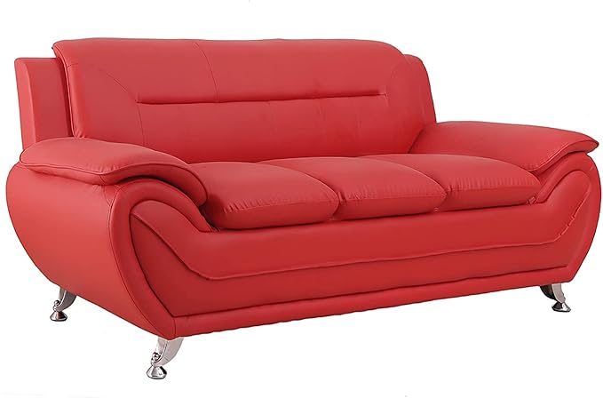 Container Furniture Direct Michael Sofa and Chair Set, Red