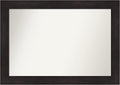 Amanti Art Silver Bathroom Mirror for Over Sink, 26x38 Florence Silver Rectangle Vanity Mirror, Large Casual Frame, Hangs Horizonally and Vertically, Bathroom Wall Decor, Non-Beveled Edge from WI, USA