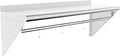 12''x24'' Wall Mounted Stainless Steel Shelf with Suspension Rod, NSF Commercial Metal Wall Mounted Floating Shelf for Kitchens, Restaurants, Food Trucks, Garages, Homes and Hotels