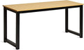 Decoholic 63 Inch Computer Desk, Home & Office PC Laptop Study Writing Table Workstation with Leg Bars, Modern Simple Industrial Style,Oak