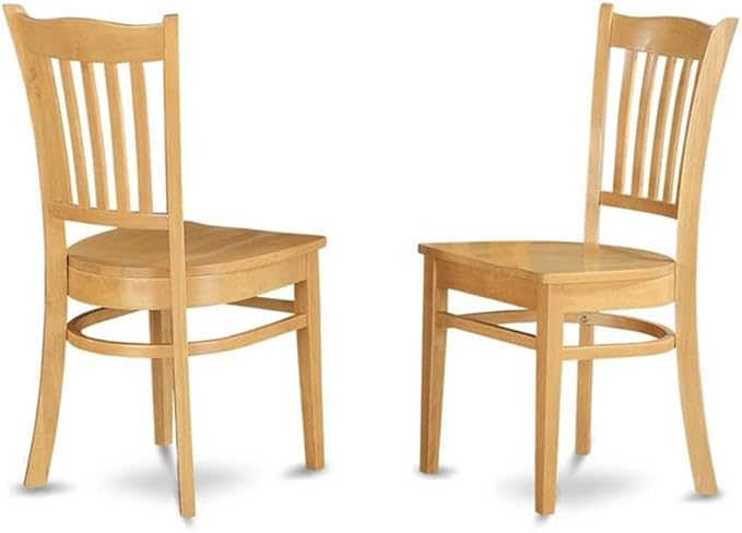 East West Furniture NDGR5-OAK-W 5 Piece Dining Set Includes a Rectangle Dining Table with Dropleaf and 4 Kitchen Chairs, 30x48 Inch, Oak