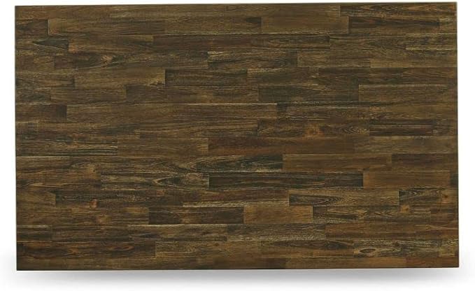 East West Furniture V676VE650-5 5 Piece Dining Set Includes a Rectangle Dining Room Table with V-Legs and 4 Dark Gotham Linen Fabric Parson Chairs, 36x60 Inch, Multi-Color