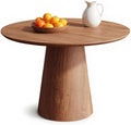 Round Dining Table for 4, 43" Wood Round Kitchen Table, Circle Dining Tables for Kitchen Living Room, Small Spaces