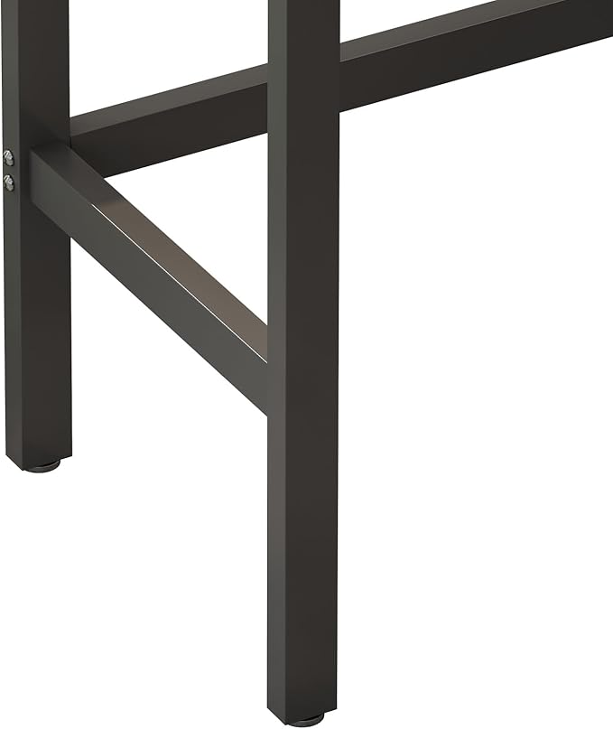 KEIKI 60.24” Long Bar High Top Dining Table and 3 Stools Chairs Set, Wood Behind Couch Sofa Counter Height Pub Furniture for Breakfast, Kitchen Living Party Room, Dark Brown