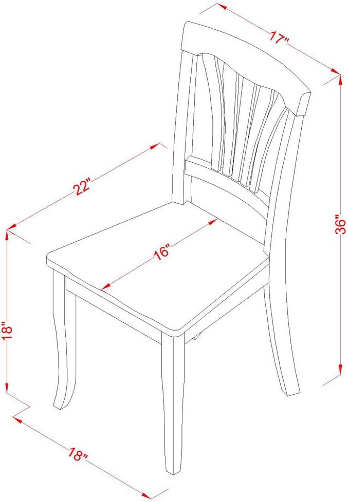 East West Furniture PLAV9-BCH-W 9 Piece Dining Set Includes an Oval Dining Room Table with Butterfly Leaf and 8 Kitchen Chairs, 42x78 Inch, Black & Cherry