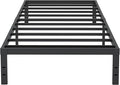 10 Inch XL Twin Bed Frames, Platform Metal Bed Frame Twin XL Size Heavy Duty Steel Slat Mattress Foundation, No Box Spring Needed, Easy Assembly, Noise-Free, Black