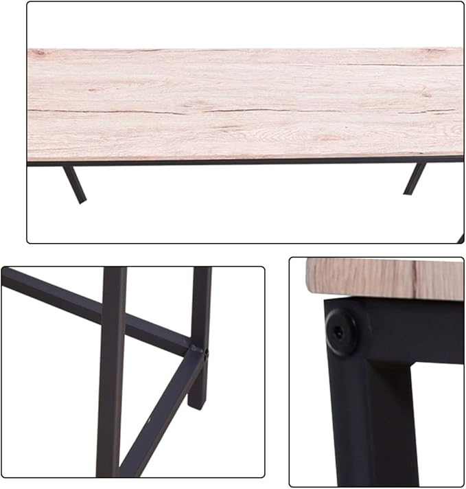 HOMERECOMMEND Sofa End Table Computer Desk Coffee Snack Console Tables for Living Room Or Corridor Hallway Oak