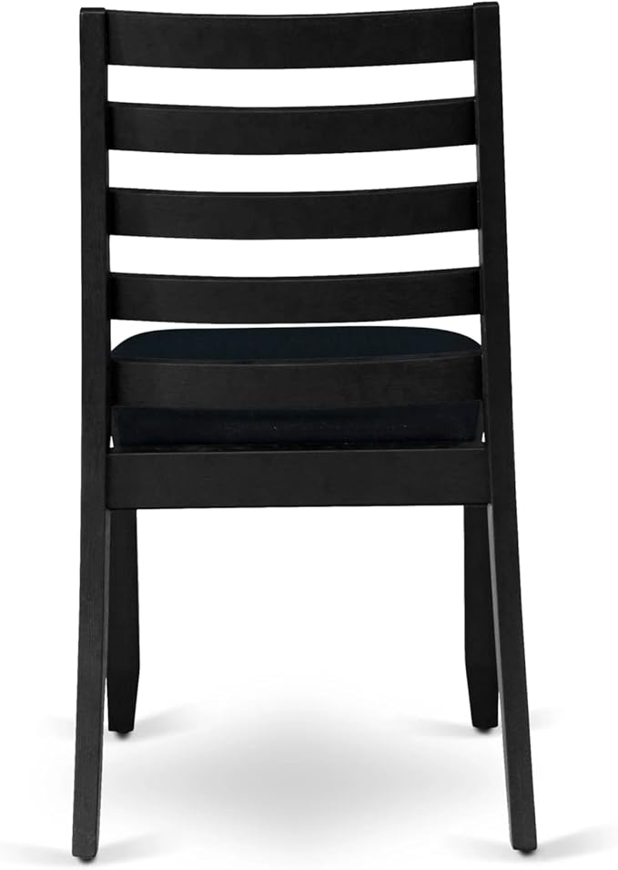 X12X1-006-24 - 13-piece Modern Dining Room Table Set a Rectangular Dining Table and 12 Black Polyester Fabric Stackable Chair, 39x120 Inch, Wire Brushed Black