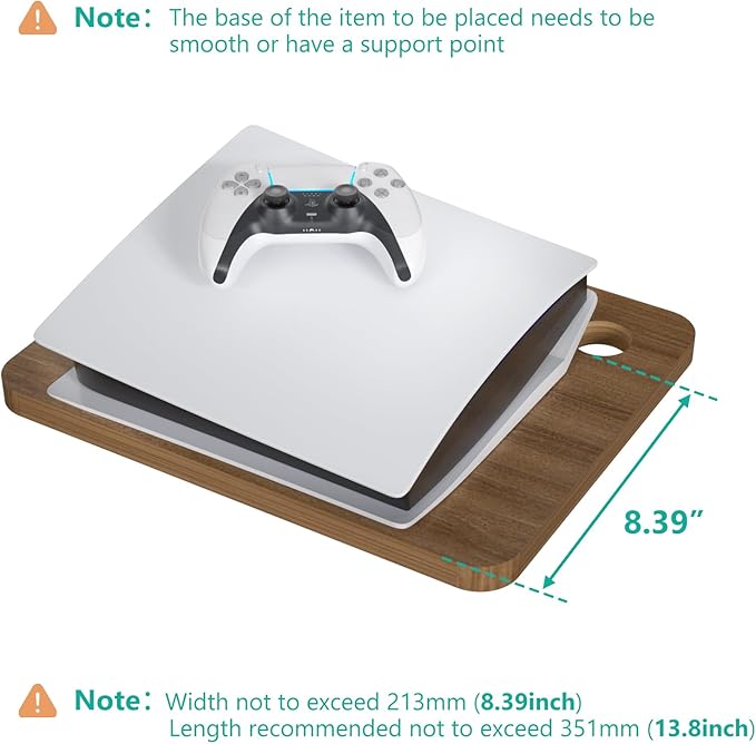 WALI Floating TV Shelf, Projector Shelf Holds Up to 22lbs, Wooden Projector Wall Mounted Shelves for DVD Players, Cable Boxes, Game Consoles, Living Room Decor Accessories (CS202N), 2 Shelves, Wood