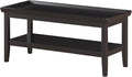 Convenience Concepts Ledgewood Coffee Table 42" - Modern Center Room Accent with Storage Shelf for Transitional, Traditional Living & Family Room, Black