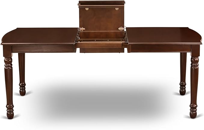 East West Furniture DOIP9-MAH-W 9 Piece Dining Room Furniture Set Includes a Rectangle Wooden Table with Butterfly Leaf and 8 Kitchen Dining Chairs, 42x78 Inch, Mahogany