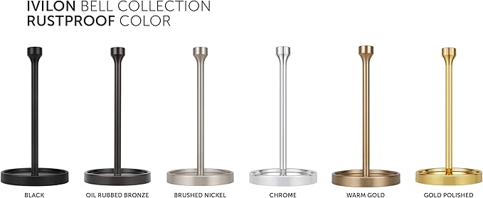 Ivilon Countertop Paper Towel Holder - Modern Bell End Minimalist Design - Color Oil Rubbed Bronze
