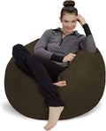Sofa Sack Bean Bag Chair - Plush, Ultra Soft - Memory Foam Bean Bag Chair with Microsuede Cover - Stuffed Foam Filled Furniture and Accessories for Dorm Room 3 Feet - Olive