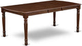 East West Furniture DOT-MAH-T Dover Dining Table - a Rectangle Wooden Table Top with Butterfly Leaf & Stylish Legs, 42x78 Inch, Mahogany
