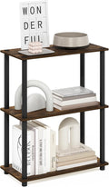 Furinno Turn-N-Tube 3-Tier Compact Multipurpose Shelf Display Rack, Amber Pine/Black