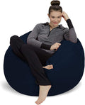 Sofa Sack Bean Bag Chair - Plush, Ultra Soft - Memory Foam Bean Bag Chair with Microsuede Cover - Stuffed Foam Filled Furniture and Accessories for Dorm Room 3 Feet - Navy