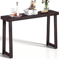Solid Wood Console Table (46.25x12x32in) - Narrow Entryway & Hallway Table, Sofa Table for Living Room/Foyer, Easy Assembly