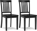 COLAMY Wooden Dining Chairs Set of 2, Solid Rubberwood Kitchen & Dining Room Chairs, High Spindle Back Windsor Style, Modern Dining Table Chairs, Non-Slip Foot Pads, Minimalist Home Furniture,Black