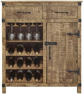 Liberty Furniture Emerson Wine Accent Cabinet in Weathered Honey