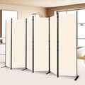 Room Divider and Folding Privacy Screens， 6 Panel Wide Room Divider Wall Screen for Room Separtition, Partition Room Dividers Fabric Panel Wall Dividers Freestanding for Office, Bedroom, Studio Dorm