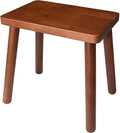13.4inch Wooden Step Stool for Adults,Small Wooden Stool with Non-Slip Feet,Removable Plant Stand,Compact Square Design for Bedroom Office Bathroom Garden(Brown, Large)