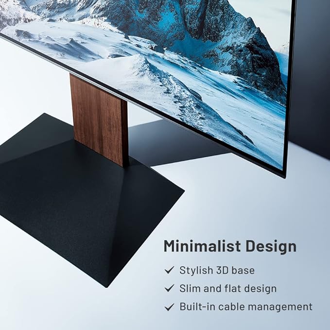 V3 High Type TV Stand w/Multi-Device Holder and Soundbar Shelf M White Set | Sleek Japanese 32-80 Inch Universal Wall-Side TV Stand Adjustable Mount, No Drill | Sleek Soundbar Shelf | White Oak