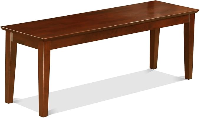 East West Furniture CAML5C-MAH-W 5 Piece Kitchen Table Set for 4 Includes a Rectangle Dining Room Table and 2 Dining Chairs with 2 Benches, 36x60 Inch, Mahogany