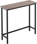 HollyHOME Narrow Console Table, 29.5" Slim Entryway Table, Sofa Stand, Hallway Shelf for Hallway, Bedroom, Living Room, Foyer, Light Brown