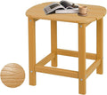 Hdpe Outdoor Adirondack Side Table, Wooden Textured, Set for Patio, Garden, Porch, Pool Composite Patio, Backyard, Bathroom and Indoor, Maintenance & Weather Resistant(Teak)
