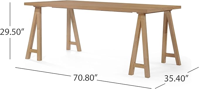 Christopher Knight Home Anthony Mid-Century Modern 7 Piece Dining Set, Green Tea and Natural Oak
