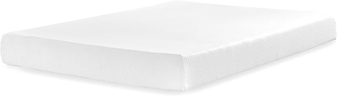 Signature Design by Ashley Queen Size 8 Inch Medium Firm Charcoal Gel & Green Tea Infused Memory Foam Mattress for Pressure Relief, Fiberglass Free, Mattress In A Box