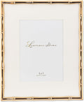 Lawrence Frames Bamboo Design Metal Frame, 8x10, Matted 5x7, Gold